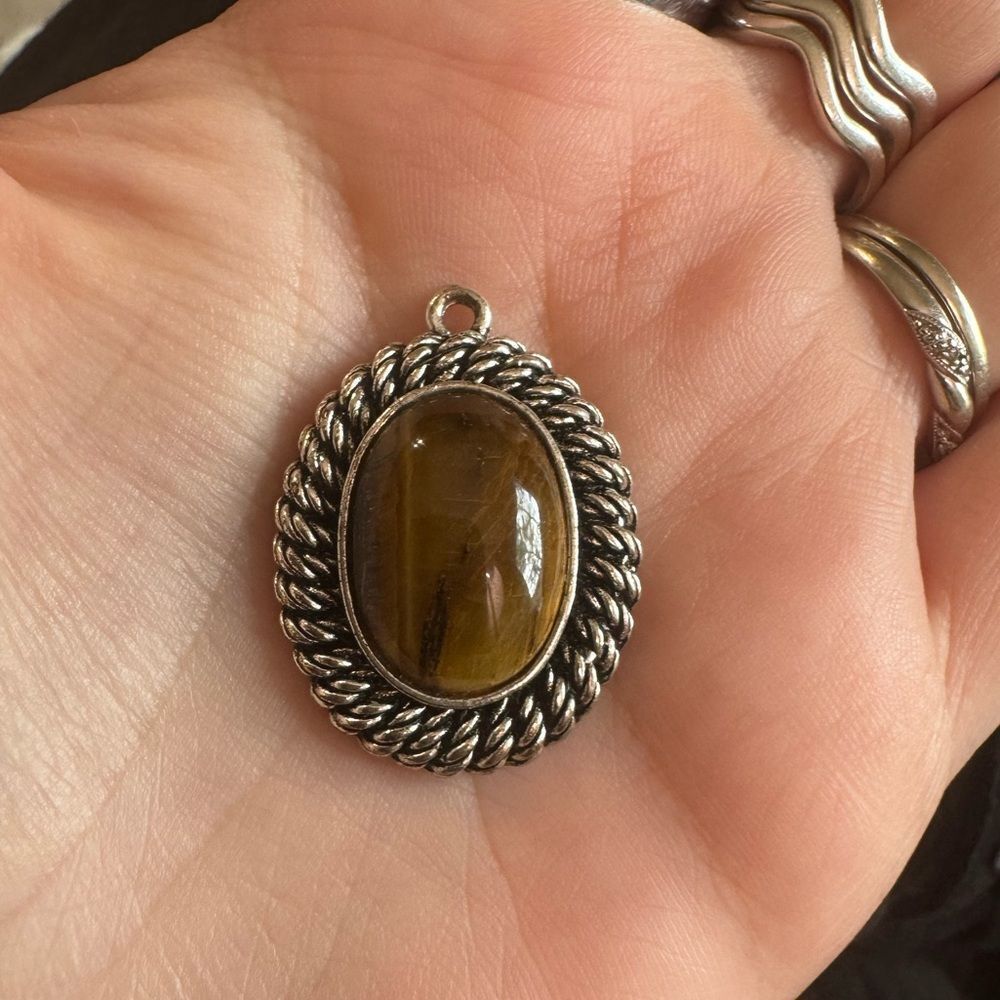 Avon Tigers Eye Stone Pendant